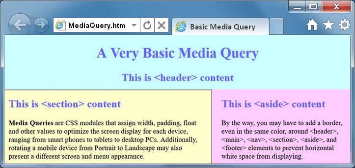 Media Query display 2 columns