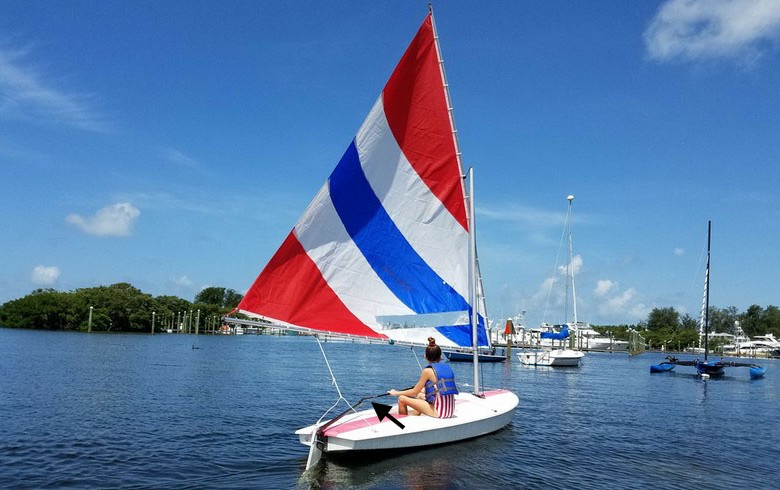 Preparing to Tack on a Sunfish